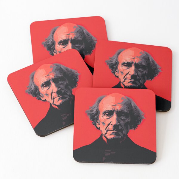 Item preview, John Stuart Mill | Red minimalism designed and sold by ComicsFactory.