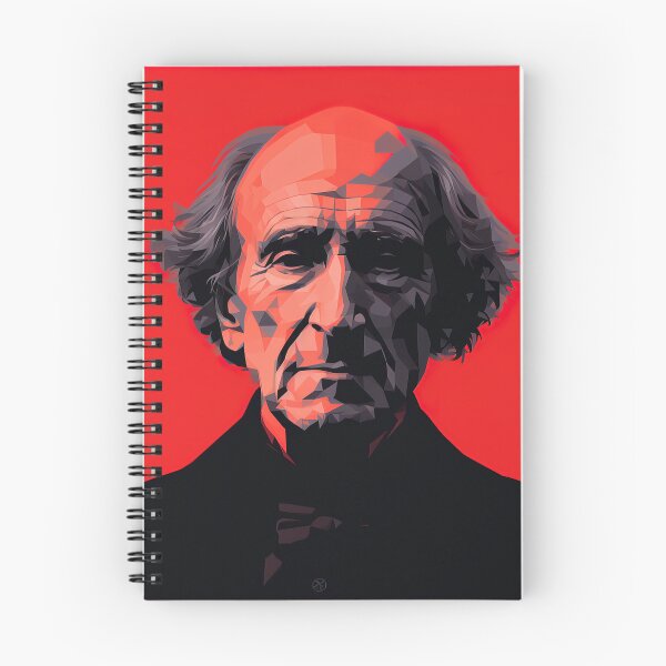 Item preview, John Stuart Mill | Red minimalism designed and sold by ComicsFactory.