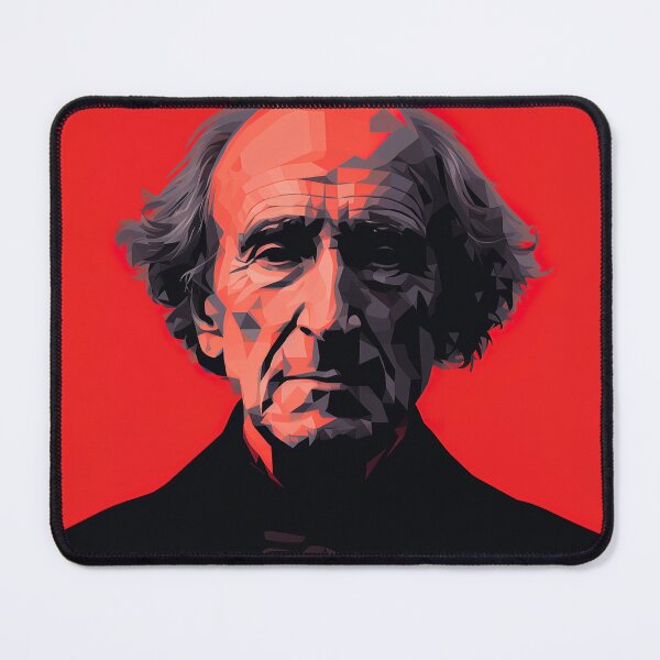 Item preview, John Stuart Mill | Red minimalism designed and sold by ComicsFactory.