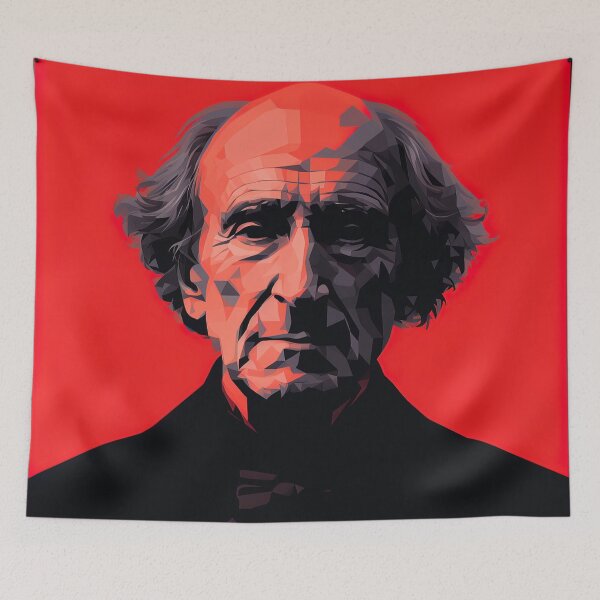 Item preview, John Stuart Mill | Red minimalism designed and sold by ComicsFactory.