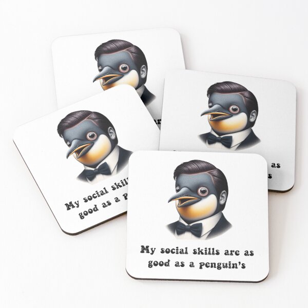 Item preview, Penguin Social Skills designed and sold by HeadTurningArt.