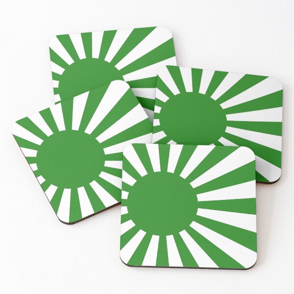 Item preview, Celtic Rising Sun Japan green white Flag designed and sold by ModSupporters.