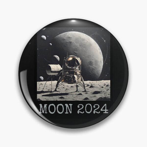 Item preview, The Moon Landing 2024 Detailed Colorful Design designed and sold by EarthArtDesigns.