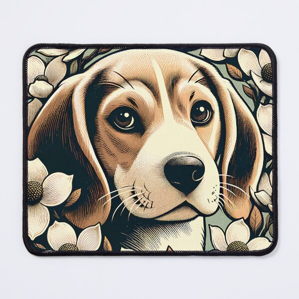 Item preview, Beagle and Dogwood Tree designed and sold by FrictionMaxxing.