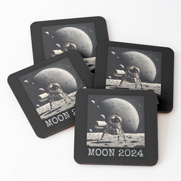 Item preview, The Moon Landing 2024 Detailed Colorful Design designed and sold by EarthArtDesigns.