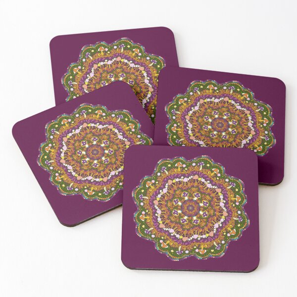 Item preview, Earthy Mushroom Mandala designed and sold by Wonderspell Studio.