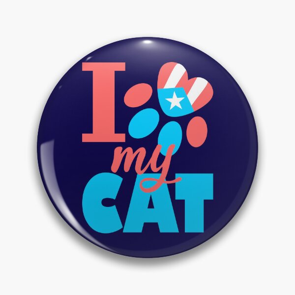 Item preview, I Love my Cat Puerto Rico Flag Pet Paw Boricua designed and sold by byDarling.