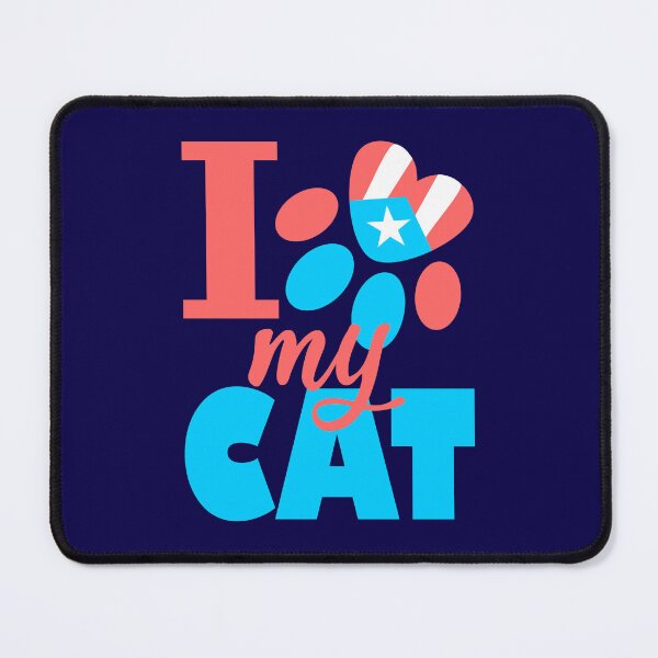 Item preview, I Love my Cat Puerto Rico Flag Pet Paw Boricua designed and sold by byDarling.