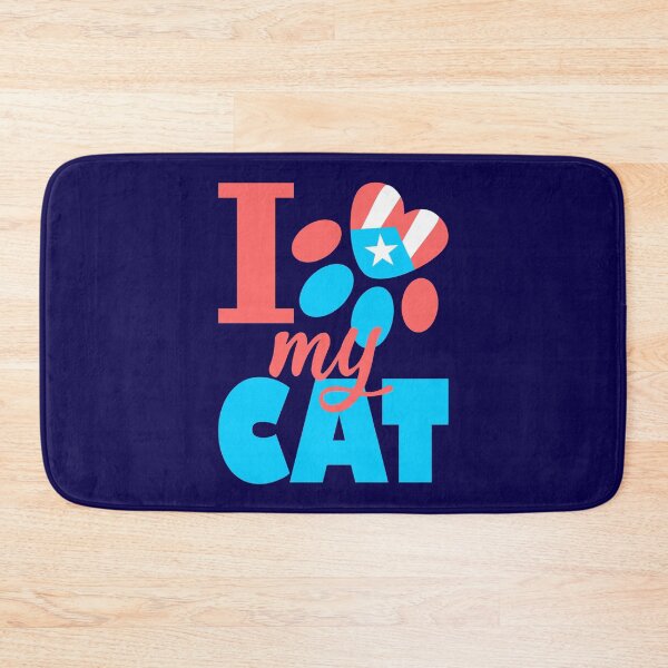 Item preview, I Love my Cat Puerto Rico Flag Pet Paw Boricua designed and sold by byDarling.