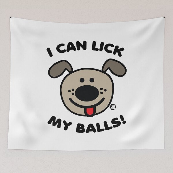 Item preview, I CAN LICK MY BALLS DOG designed and sold by TODD GOLDMAN.