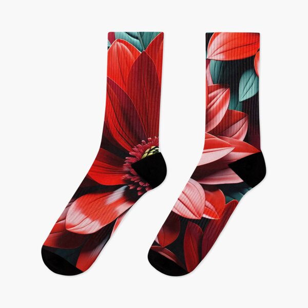Artikelvorschau, Red Summer Flower Pattern entworfen und verkauft von TheArtOfPat.