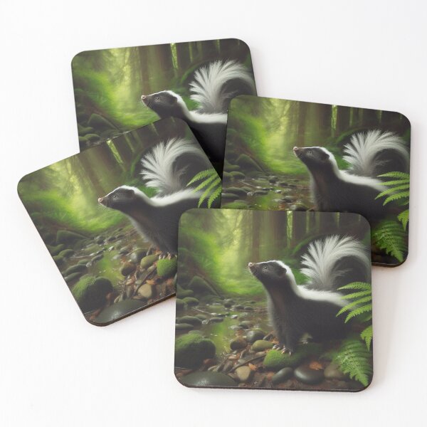 Item preview, Pungent Prowler - Skunk in Nighttime Ambush designed and sold by ProgressMagnet.