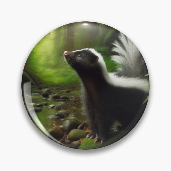 Item preview, Pungent Prowler - Skunk in Nighttime Ambush designed and sold by ProgressMagnet.