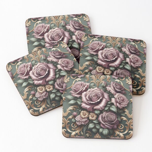 Item preview, Dusty Mauve Roses & Baroque designed and sold by DesignsByPrnces.