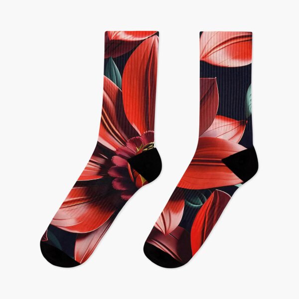 Artikelvorschau, Red Summer Flower Pattern entworfen und verkauft von TheArtOfPat.
