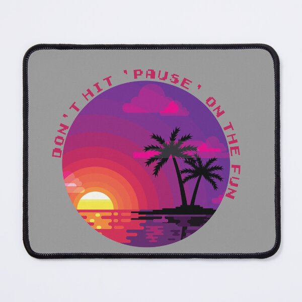 Item preview, Neon Glow 80s Sunset - Don't Hit Pause on the Fun designed and sold by Shop Deebo.