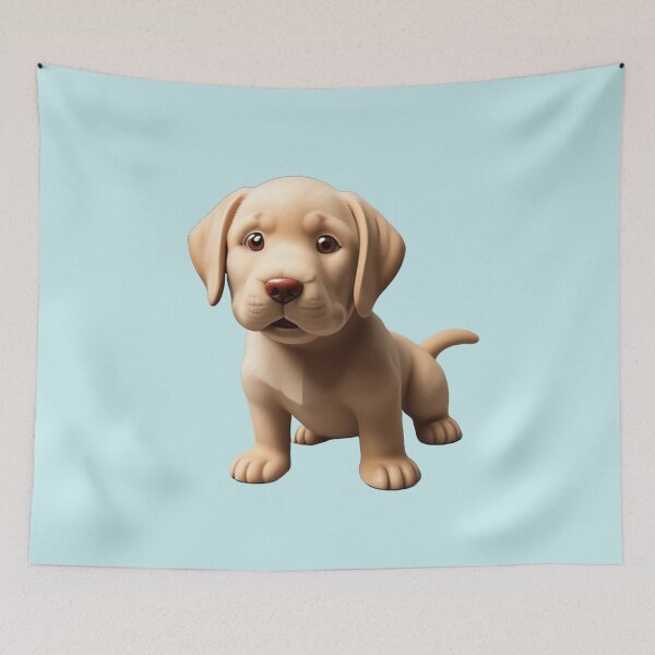 Item preview, 3D Blond Labrador Mix Puppy designed and sold by MartineP77.