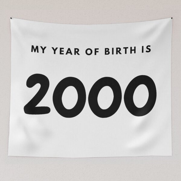 Item preview, My Year of Birth is 2000 designed and sold by LittleWorldShop.