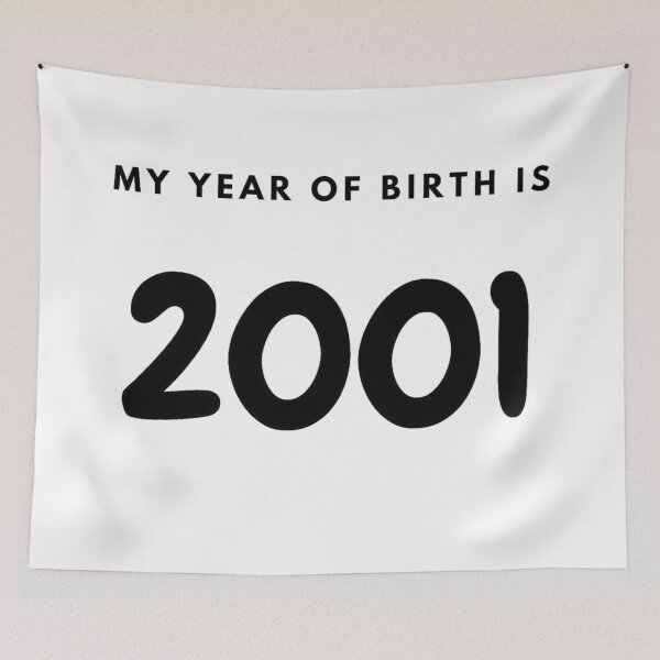 Item preview, My Year of Birth is 2001 designed and sold by LittleWorldShop.