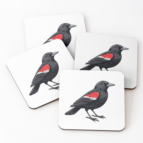 Item preview, Red-winged Blackbird cartoon designed and sold by Roberto Almeida.