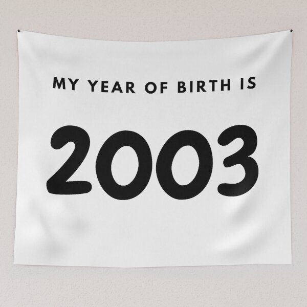 Item preview, My Year of Birth is 2003 designed and sold by LittleWorldShop.