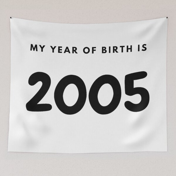 Item preview, My Year of Birth is 2005 designed and sold by LittleWorldShop.