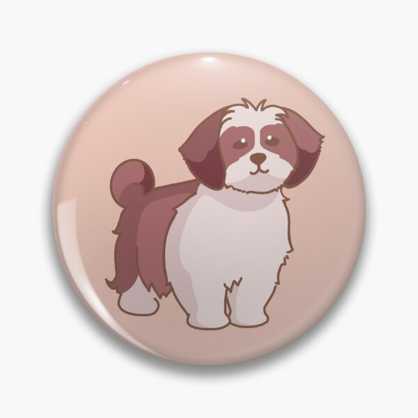 Item preview, Simple liver and white Shih Tzu designed and sold by PupBubble Art.