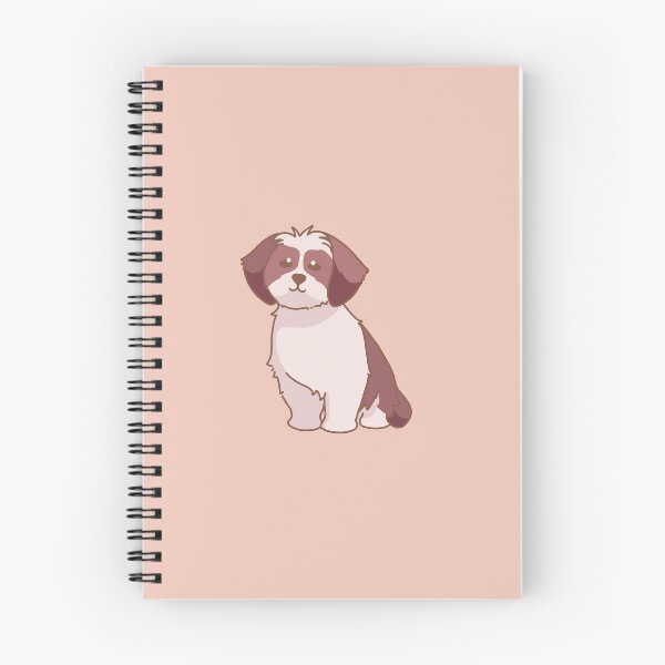 Item preview, Simple liver and white Shih Tzu sitting down designed and sold by PupBubble Art.
