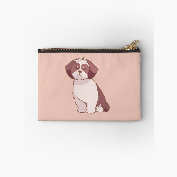 Item preview, Simple liver and white Shih Tzu sitting down designed and sold by PupBubble Art.