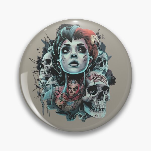 Item preview, Gothic Girl with Skull and Bird designed and sold by MacMerch121.