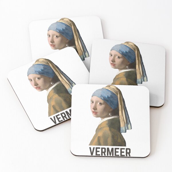 Item preview, Girl with a Pearl Earring Cutout with Vermeer text designed and sold by EmeraldeaArt.