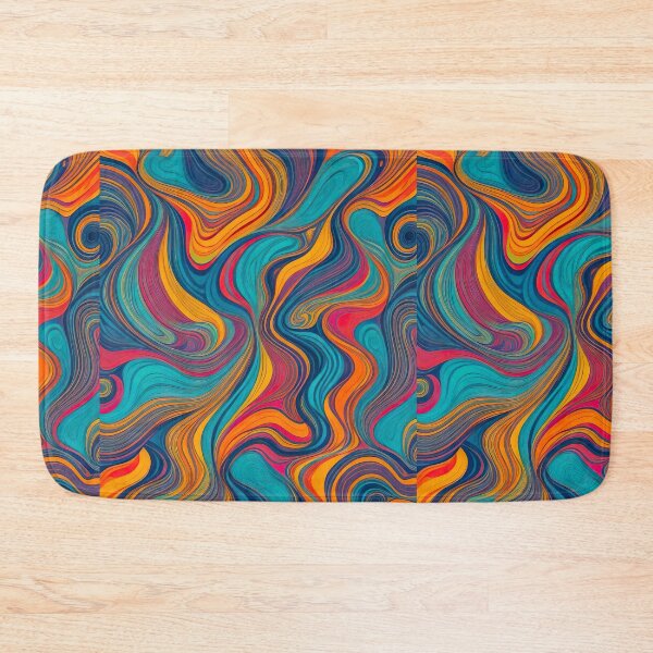 Item preview, Vibrant diversity Abstract color pattern in orange, turquoise and red designed and sold by Frostquest.
