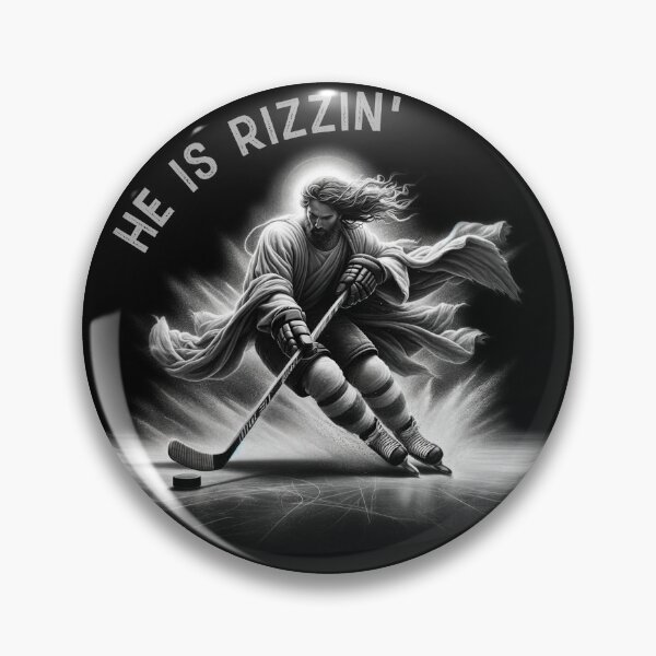 Item preview, He Is Rizzin Religious Christian Ice Hockey Lover Jesus Meme designed and sold by Chmielayka.