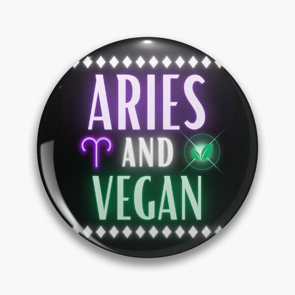 Item preview, Aries and Vegan Neon Retro Style designed and sold by MysticZodiac.