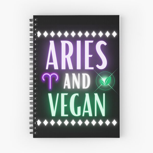 Item preview, Aries and Vegan Neon Retro Style designed and sold by MysticZodiac.