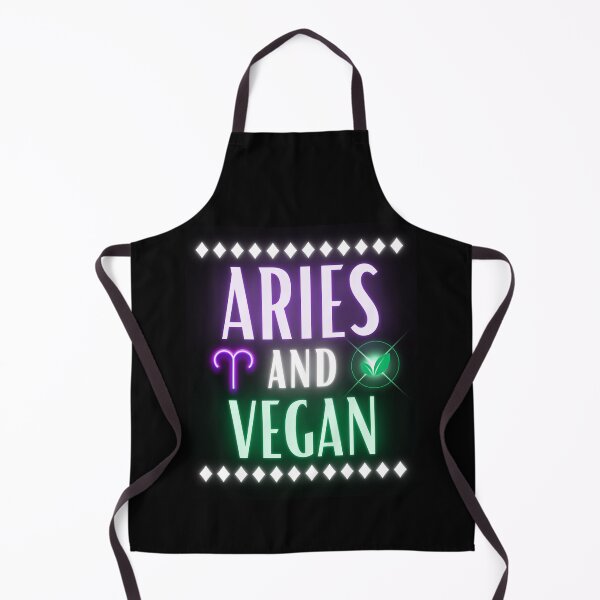 Item preview, Aries and Vegan Neon Retro Style designed and sold by MysticZodiac.