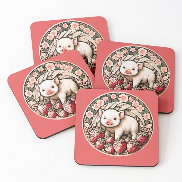 Item preview, Cute Strawberry Piglet designed and sold by FrictionMaxxing.