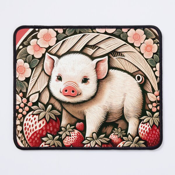 Item preview, Cute Strawberry Piglet designed and sold by FrictionMaxxing.