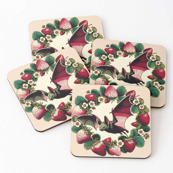 Item preview, Cute Fruit Bat Strawberry Bats designed and sold by FrictionMaxxing.