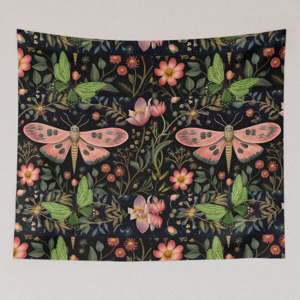Item preview,  Butterfly Magic woodland, Cottage-core Butterfly Floral Throw Blanket 11 designed and sold by LLdreams.