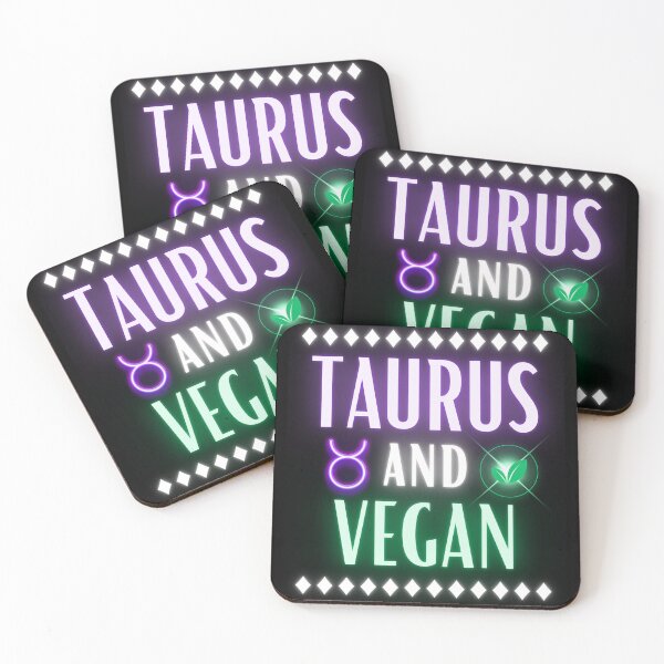 Item preview, Taurus and Vegan Neon Retro Style designed and sold by MysticZodiac.