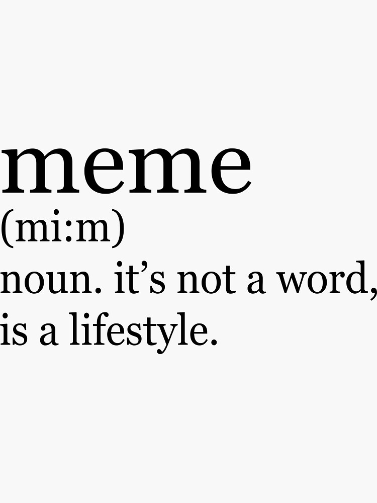 "MEME dictionary" Sticker for Sale by DigiColor Redbubble