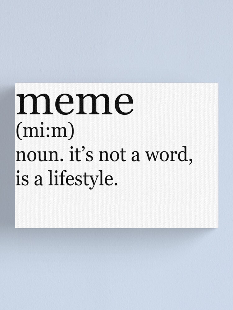Meme Dictionary Canvas Print By Digicolor Redbubble