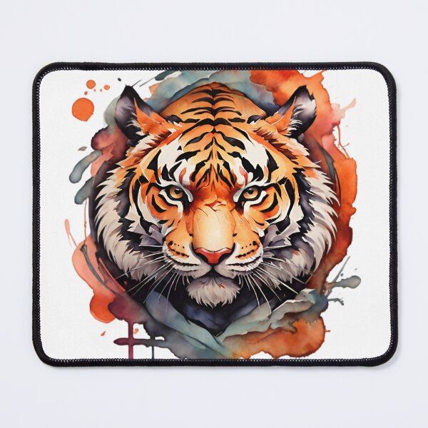 Item preview, Alluring Watercolor Tiger Face designed and sold by PolygonPinnacle.
