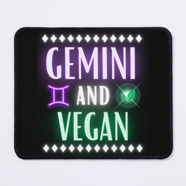 Item preview, Gemini and Vegan Neon Retro Style designed and sold by MysticZodiac.