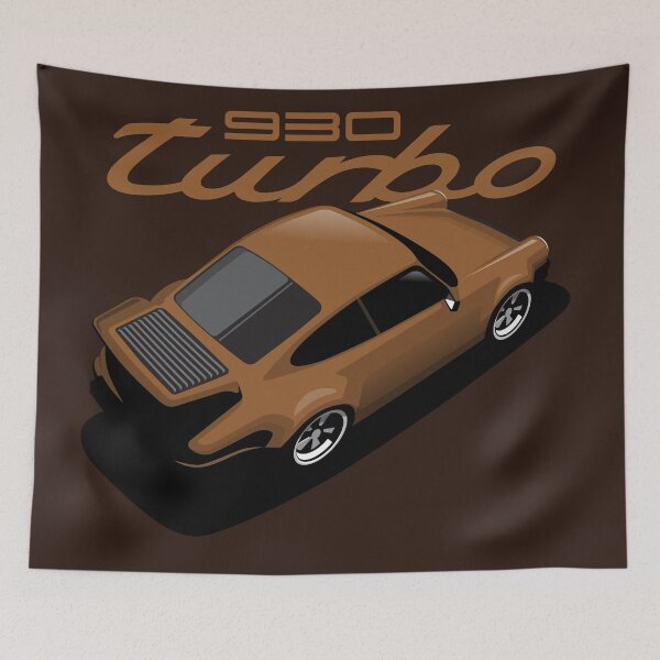 Item preview, Porsche 930 Illustration Brown turbo designed and sold by blackdogshop.