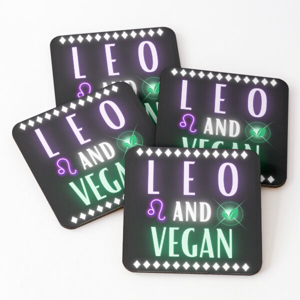 Item preview, Leo and Vegan Neon Retro Style designed and sold by MysticZodiac.