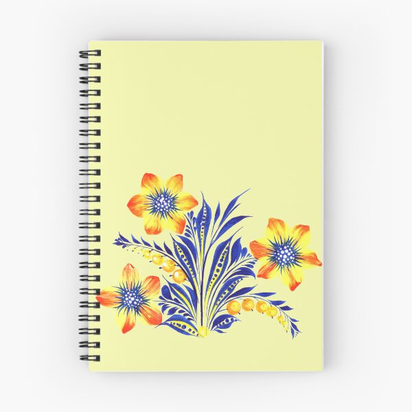 Item preview, Yellow-blue flowers of Ukraine. Bouquet of flowers Petrykivka art author's drawing designed and sold by Sunflower-7.