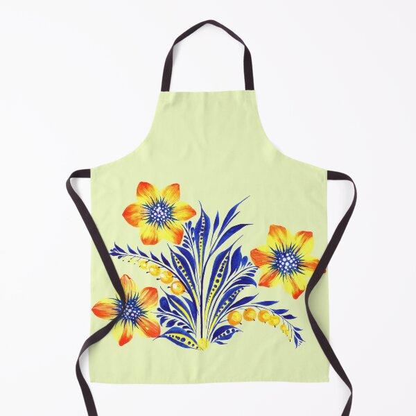 Item preview, Yellow-blue flowers of Ukraine. Bouquet of flowers Petrykivka art author's drawing designed and sold by Sunflower-7.
