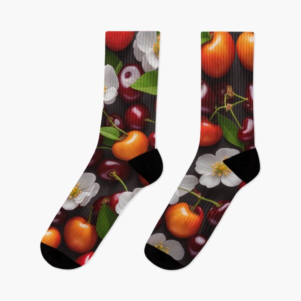 Item preview, Seamless Patterned Coquette Flowers and Cherries  designed and sold by JoeZigns81.